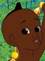 Create meme: baby kirikou, Cartoon, cartoon African boy kirikou