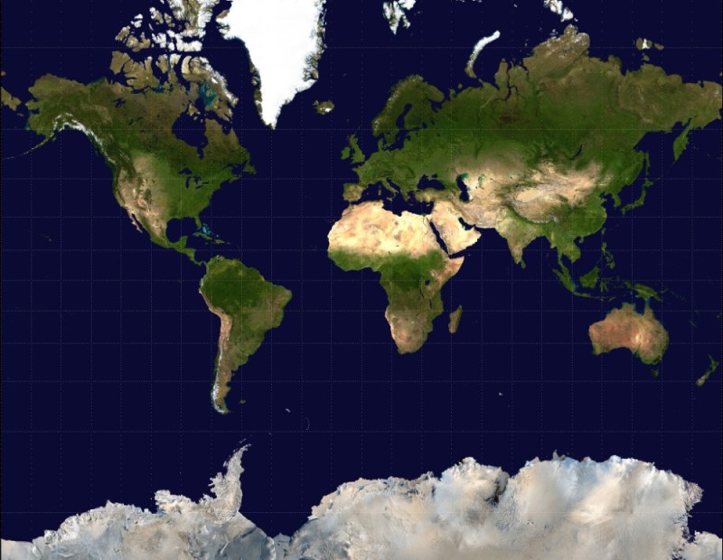 Create meme: nasa earth map, world map , mercator projection