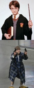 Create meme: Daniel Radcliffe in a Bathrobe, Daniel Radcliffe Harry Potter, Harry Potter