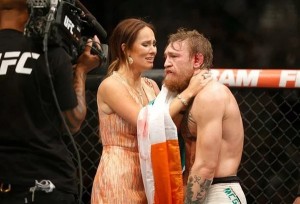 Create meme: Conor McGregor, Conor McGregor with mom photo, McGregor with his wife