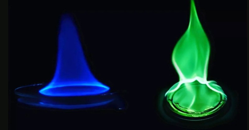 Создать мем: метанол и этанол, цвет пламени горения этанола, горение борноэтилового эфира