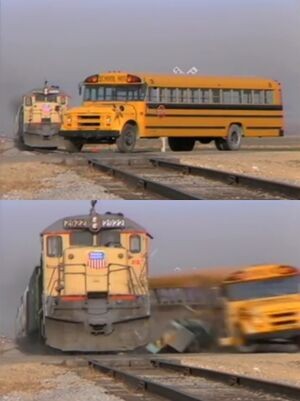 Create meme: train rams school bus meme, American school bus, school bus meme