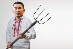 Create meme: Lyashko with a pitchfork, Oleg Lyashko with a pitchfork