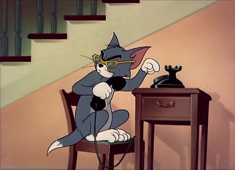 Create meme: Tom and Jerry with a cigarette, Tom and Jerry cat, Tom and Jerry 