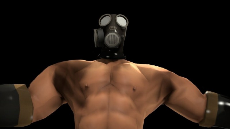 Создать мем: tf2 muscle pyro, парень, джонни кейдж