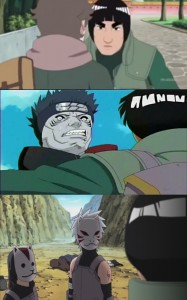 Create meme: rock Lee and kisame, Gai vs kisame, naruto meme Hai