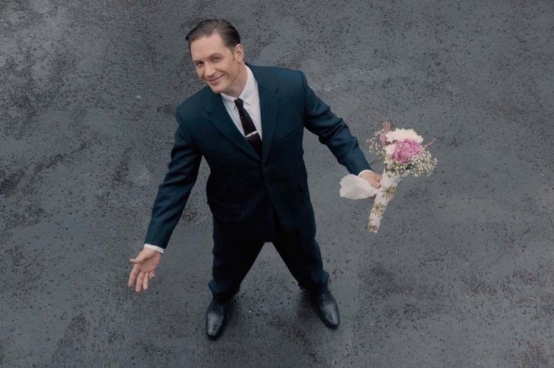 Create meme: Tom hardy , tom hardy with flowers, tom hardy legend with flowers