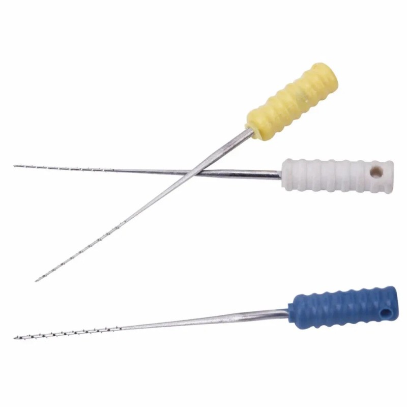 Create meme: dental needles for canal cleaning, pulpoextractor and root rasp, dental endodontic instrument