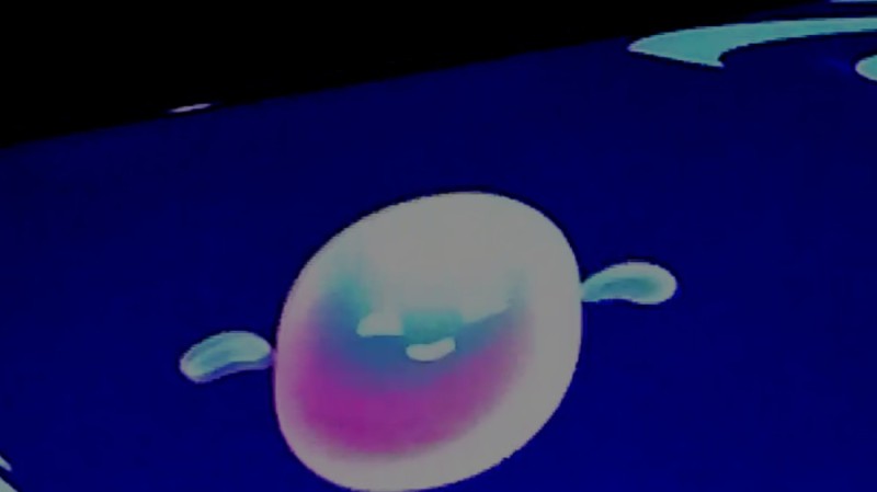 Create meme: the beautiful background, blue color, anime slime