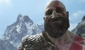Create meme: christopher judge god of war, god of war 4 kratos smiles, Kratos smiles at god of war