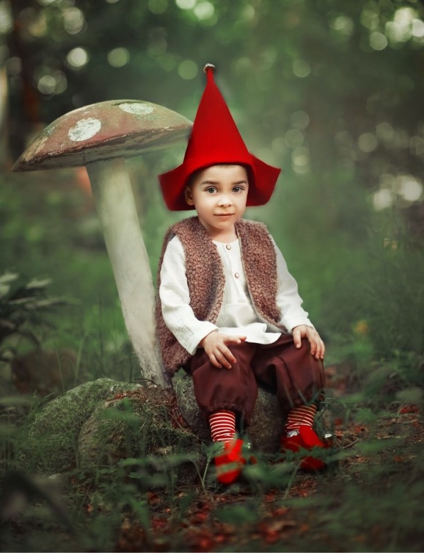 Create meme: dwarf , little gnome, gnome photo shoot