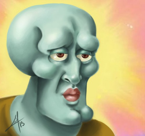 Создать мем handsome squidward Beautiful Squidward Of SpongeBob