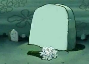 Create meme: squidward's grave, squidward spongebob, darkness