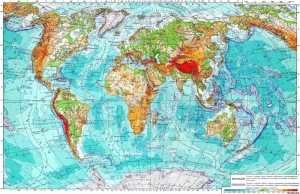 Create meme: geographical map of the world, world physical map, map