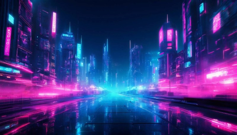 Create meme: neon city background, cyberpunk landscape, megapolis cyberpunk