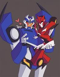 Create meme: Optimus and Megatron Yaoi, transformers cybervers soundwave, Arcie the Transformer