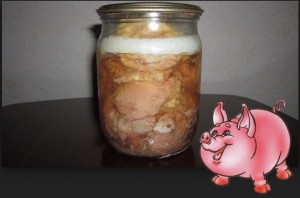 Create meme: top grade, stew of pork in an iron pot, canned meat