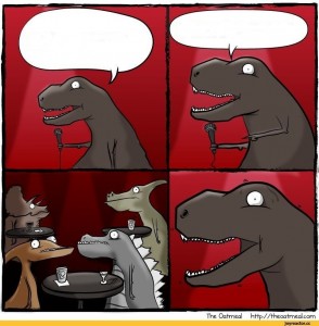 Создать мем: мемы про динозавров, динозавр стендапер мем шаблон, динозавр стендапер