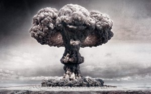 Create meme: nuclear explosion clown, the atomic bombing, nükleer başlik