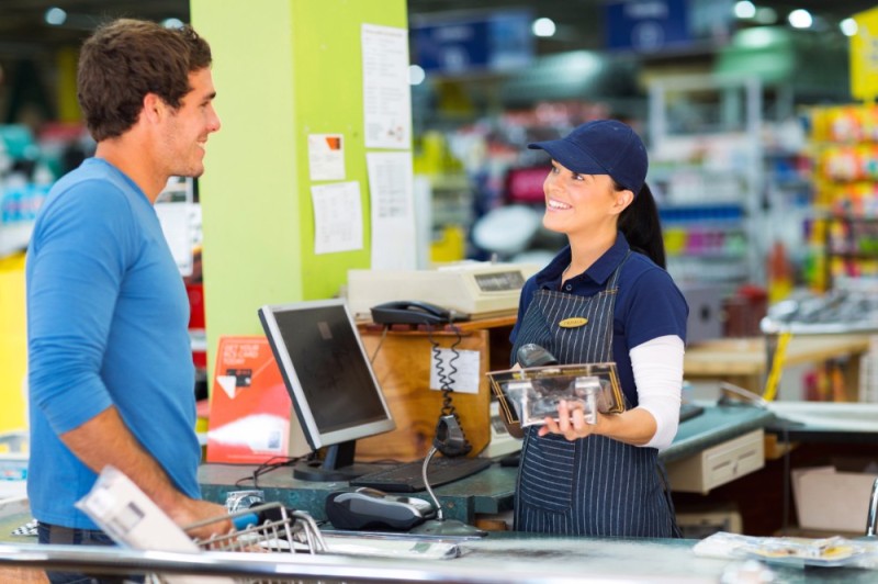 Create meme: the cashier, seller, A handsome salesman