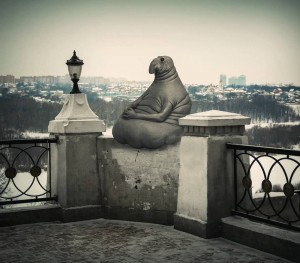 Create meme: a building or sculpture, Idun photo, sphinxes on the Sverdlovskaya embankment