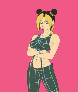 Создать мем: jolyne flashing f, джоджо джолин куджо, jojo r 34