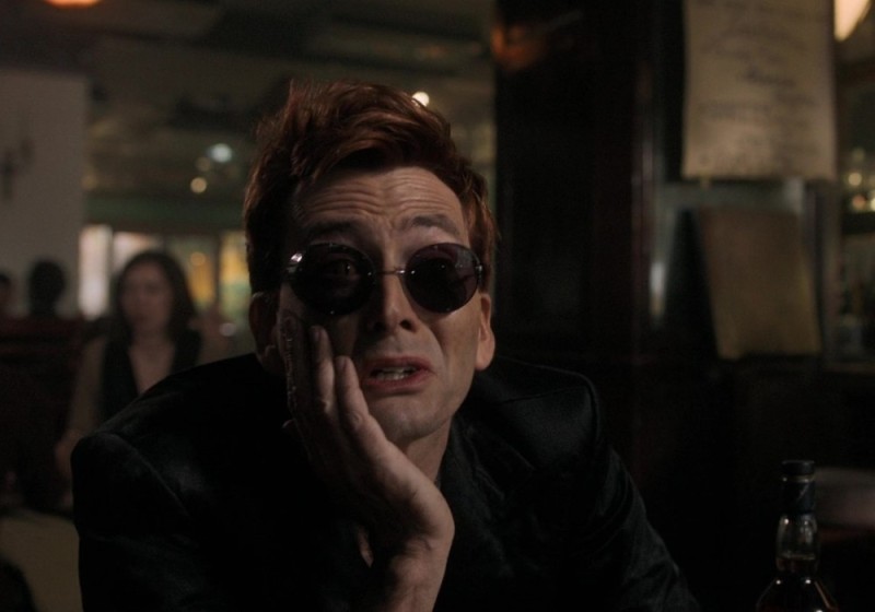 Create meme: good omens crowley, Crowley , good omens