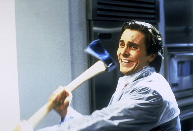 Create meme: patrick bateman , Patrick Bateman American psycho, American psycho with an axe