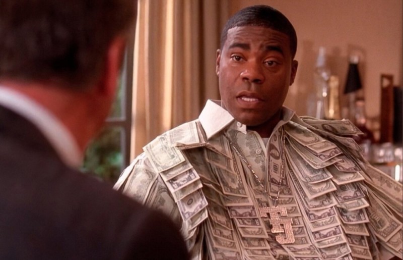 Create meme: Tracy Morgan in a dollar jacket, A suit made of money, money