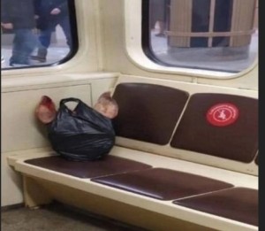 Create meme: in the subway car, funny people in the subway, a homeless man on the train