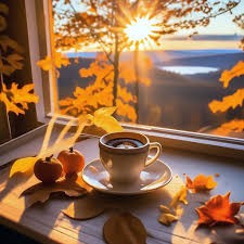 Create meme: coffee autumn morning, good autumn morning, autumn morning