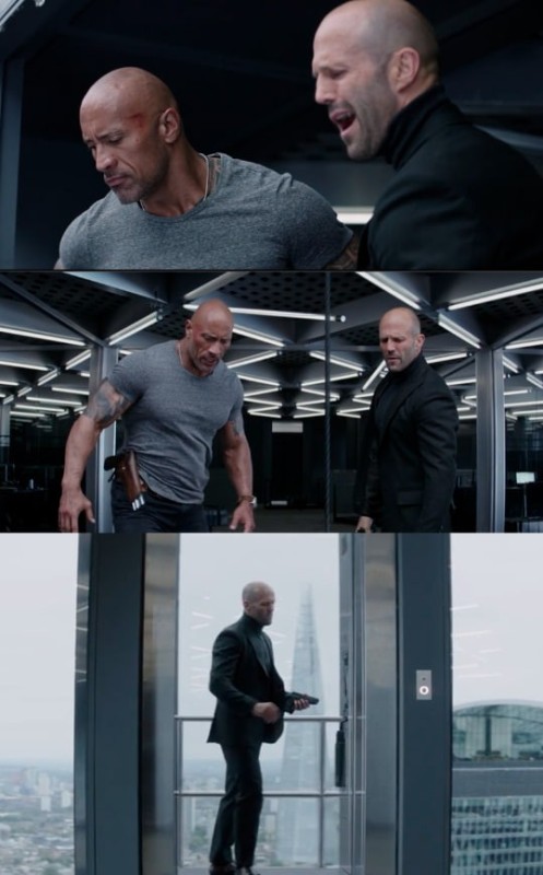 Create meme: Jason Statham Fast and Furious Hobbs and the Show, fast and furious Hobbs and shows, a frame from the movie