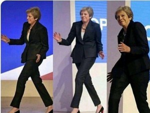 Create meme: Theresa May, theresa may meme dance, after the consultation, thereza may meme walking