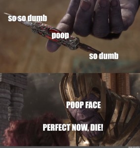 Create comics meme "thing , perfect balance of Thanos, Thanos a perfect balance of the knife ...