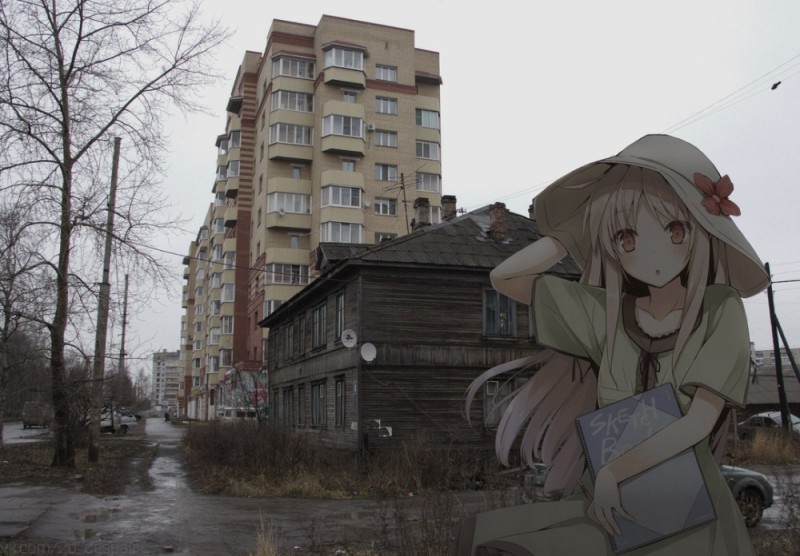 Create meme: tulpa anime russia, anime tulpa 2d, anime against the background of the real world