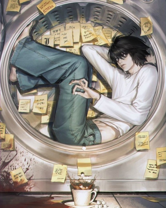 Create meme: l Death note art, l Death note, l (death note)