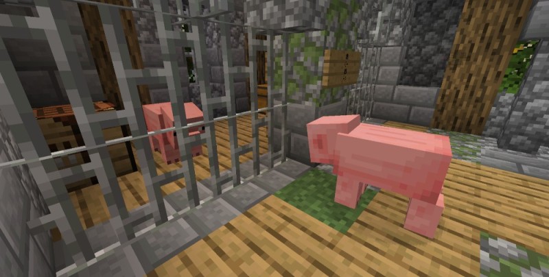 Create meme: pig minecraft, minecraft , the old version of minecraft