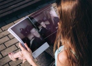 Create meme: girl, smartphone, TV