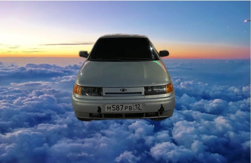 Create meme: vaz 2110 2004, sky in high quality, lada vaz 2112