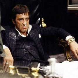 Create meme: Tony Montana, Tony Montana photo with coke, al Pacino Scarface meme