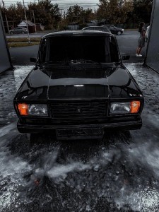 Create meme: VAZ 2107 black