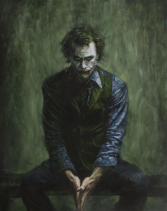 Create meme: the Joker Heath Ledger, painting Joker, the Joker art