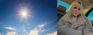 Create meme: girl, sky sun