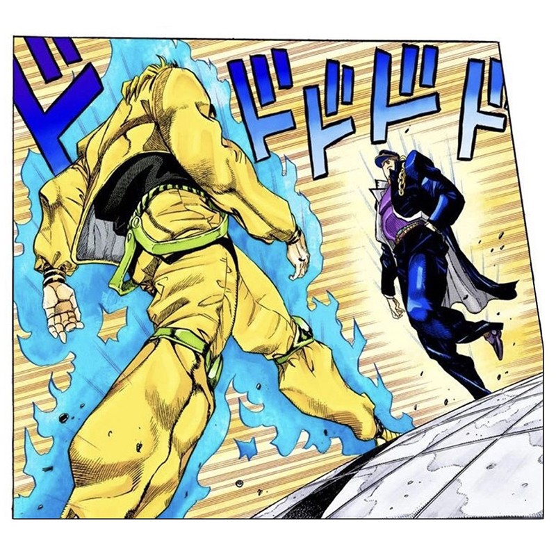 Create meme: Dio and Jotaro go at each other, dio and jotaro meme, jojo vs dio