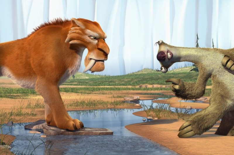 Create meme: diego's ice age, saber-toothed tiger from the ice age, saber-toothed tiger diego