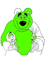 Create meme: coloring pages for girls masha and the bear, masha and the bear pencil drawing, masha and the bear coloring book for kids