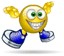 Create meme: Hello smiley GIF, large emoticons, smiley GIF on trenirovochka