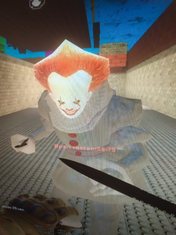 Create meme: screenshot , pennywise from the game death park, the clown from the game death park