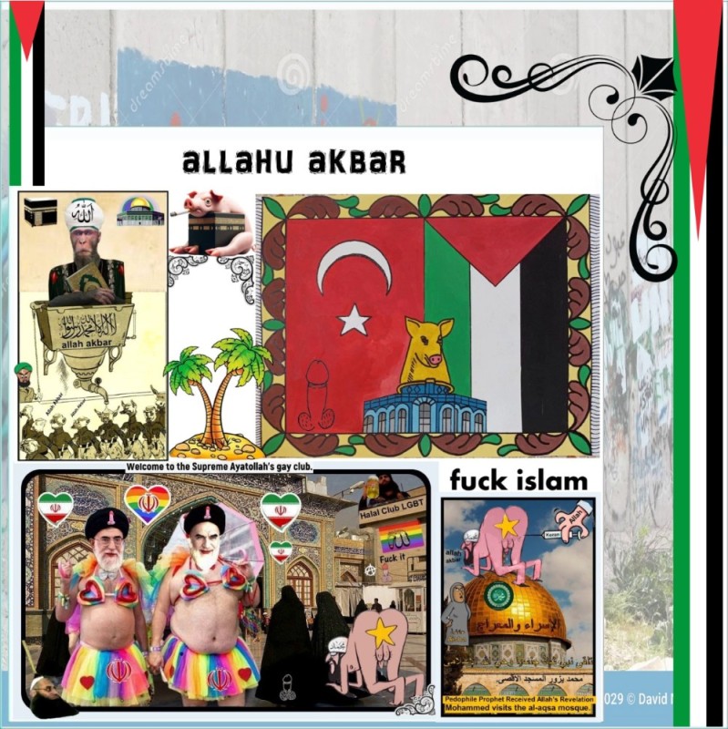 Create meme: Allahu akbar meme, mosque in Jerusalem, caricatures of Islam