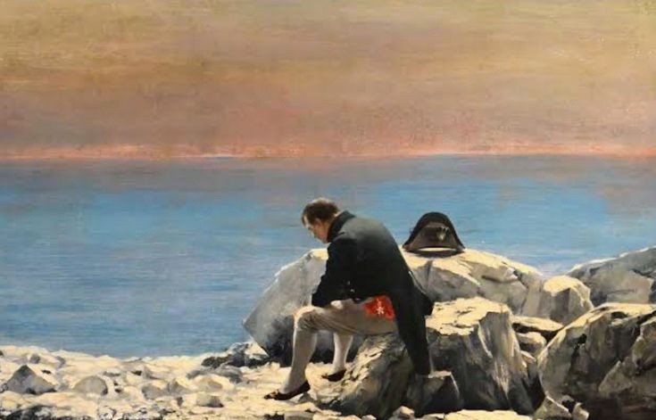 Create meme: british overseas territory of saint helena, Repin Pushkin on the Black Sea coast, Napoleon on St. Helena painting